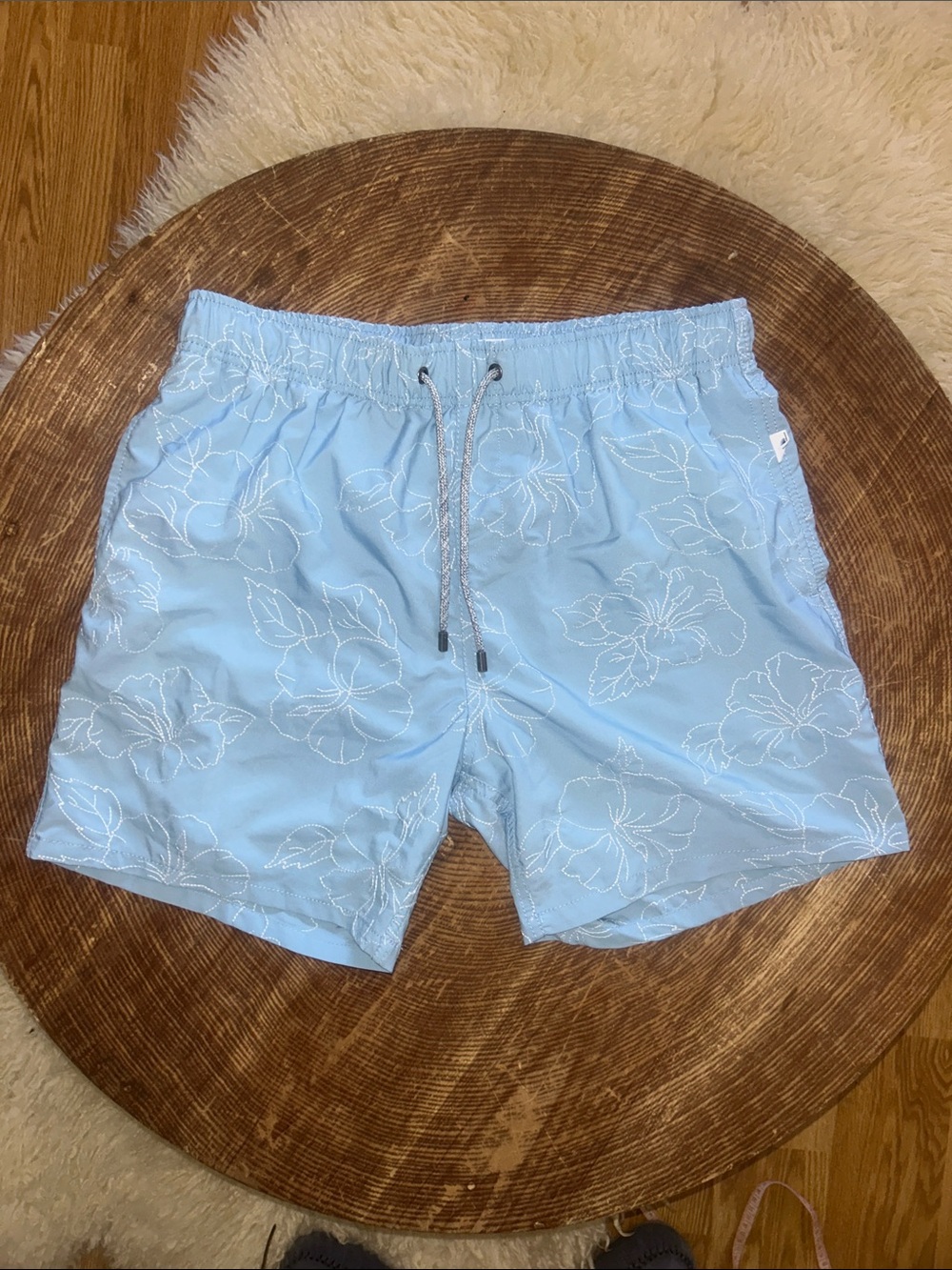 Vintage Summer Men's Swim Trunks w/ Compression shorts Size L